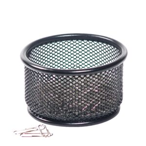 mesh paper clip holder, black