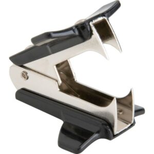 business source nickel plated teeth staple remover plastic black 1 each