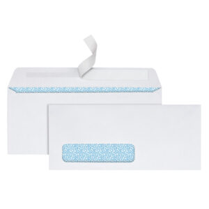 #10 security envelopes, left window, 4 1/8" x 9 1/2", clean seal, white, box of 250